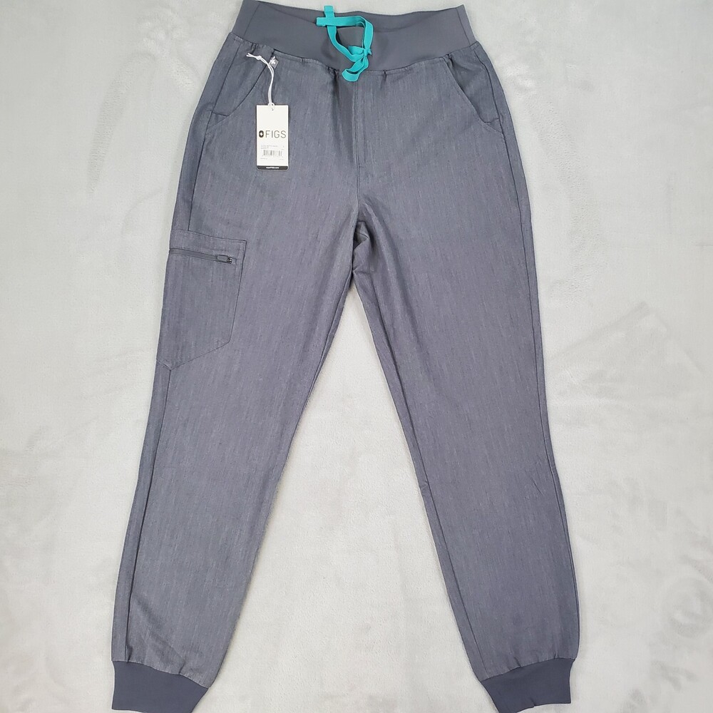 Figs Zamora High Waisted 2.0 Jogger Scrub Pants Womens Small Regular Graphite